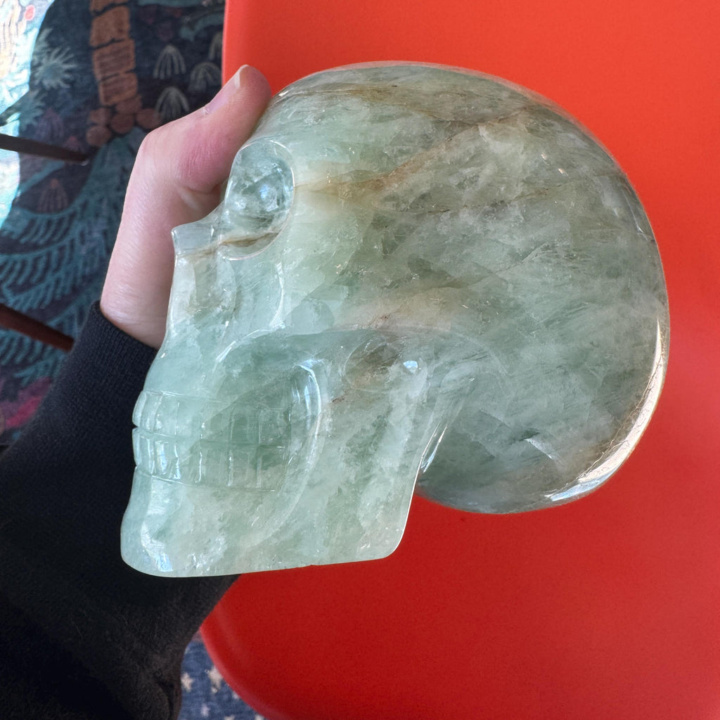 Large Carved Walmere Crystal Skull