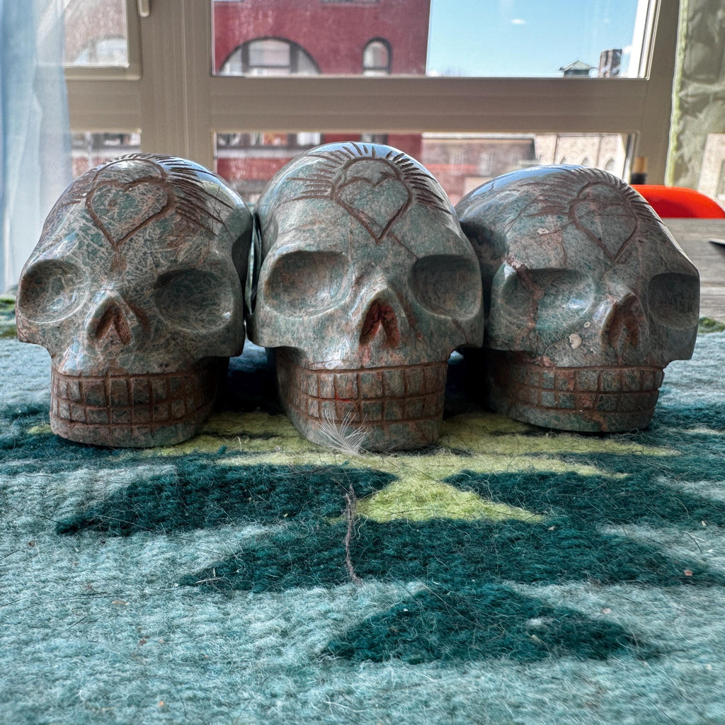 Old Style Elongated Amazonite Leandro De Souza Crystal Skull