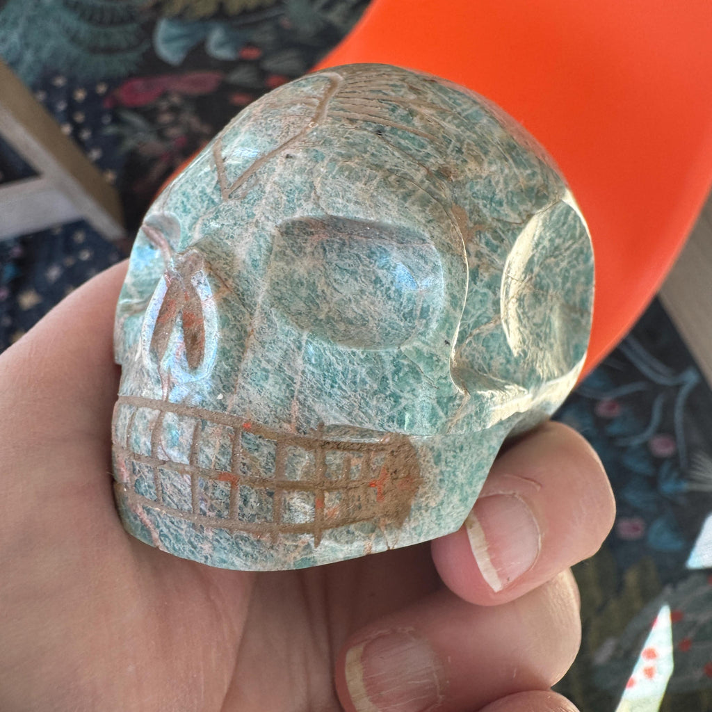 Old Style Elongated Amazonite Leandro De Souza Crystal Skull #3