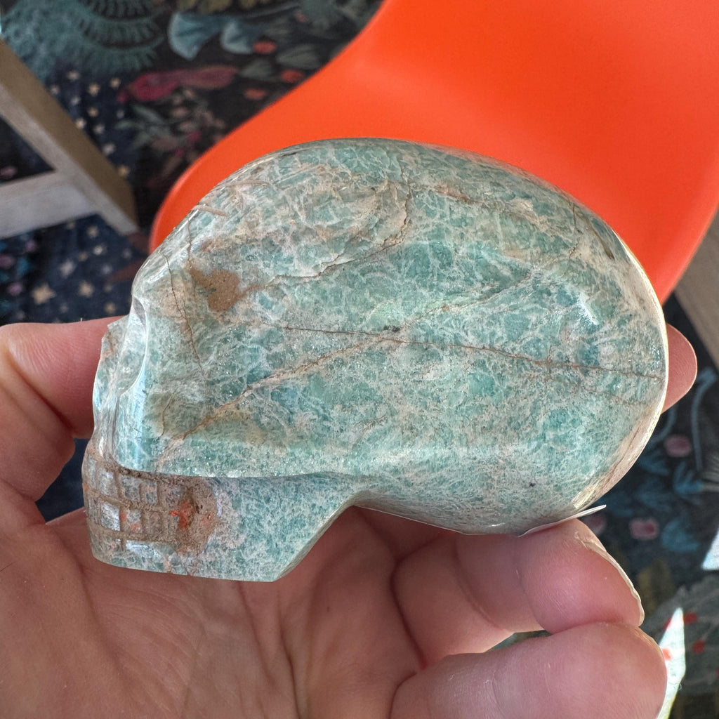 Old Style Elongated Amazonite Leandro De Souza Crystal Skull #3