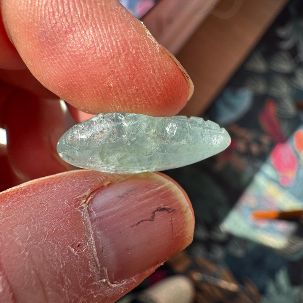Aquamarine Igor De SouzaTiny Crystal Palm Skull