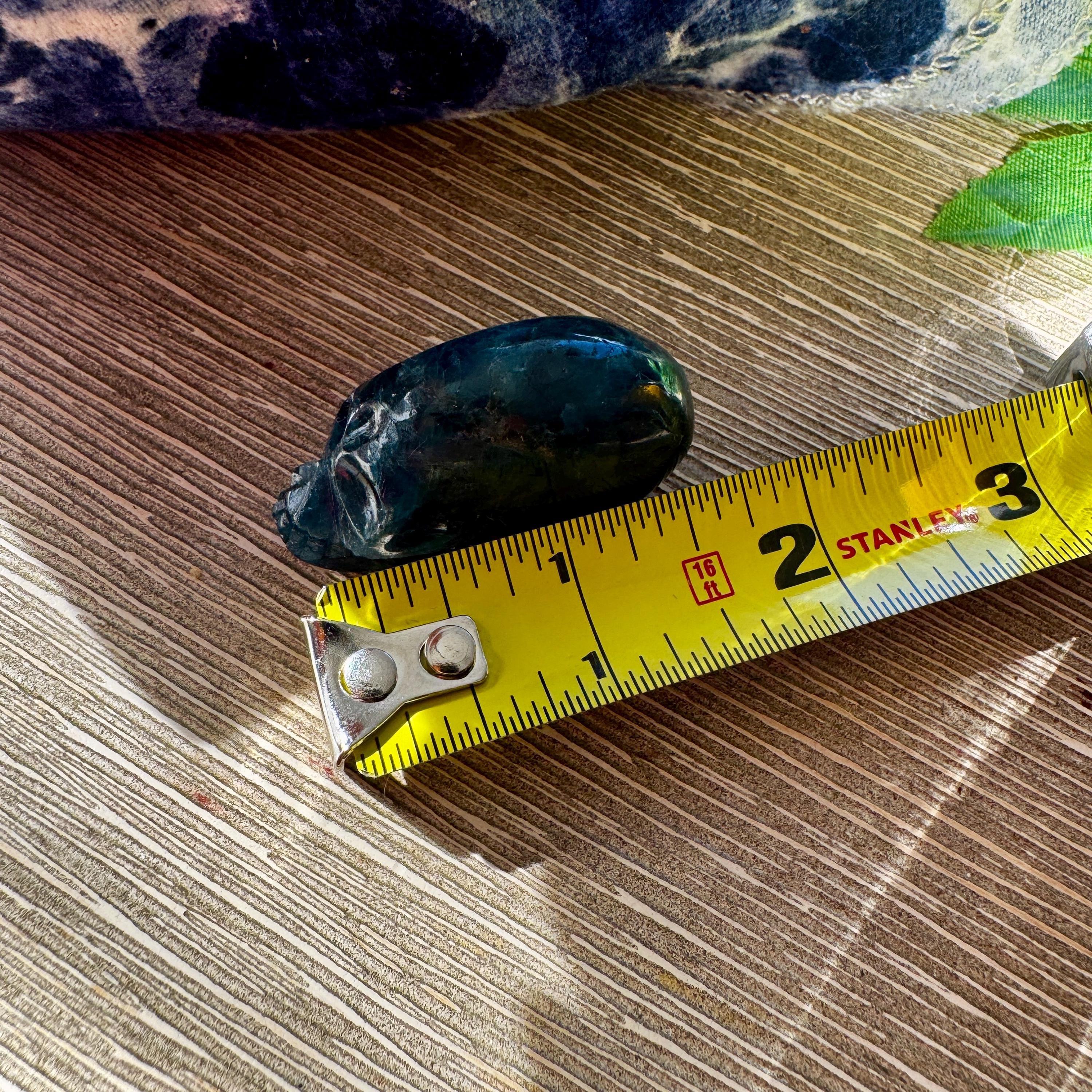 Blue Apatite Elongated Igor De Souza Crystal Skull