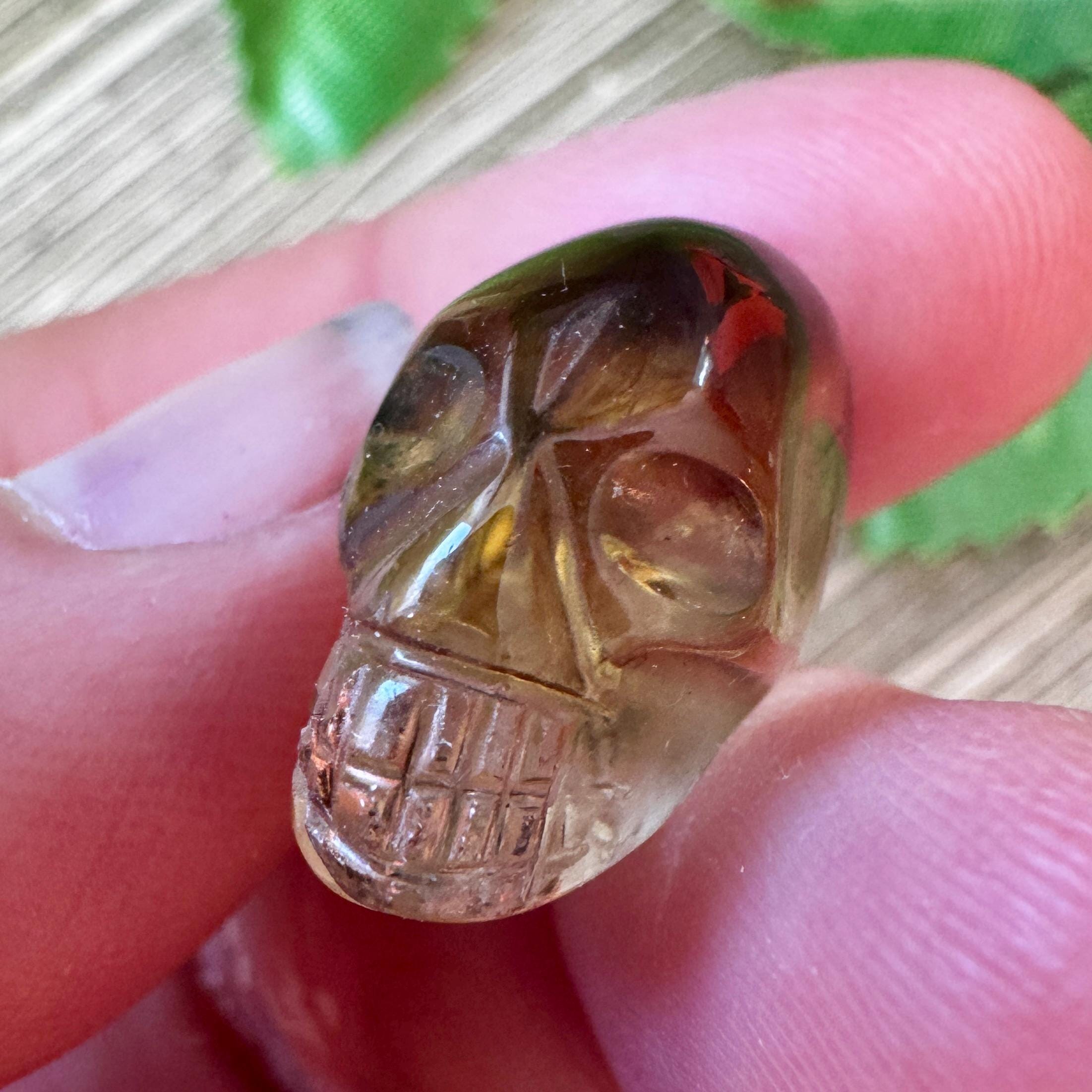 Tiny Elongated Citrine Igor De Souza Crystal Skull