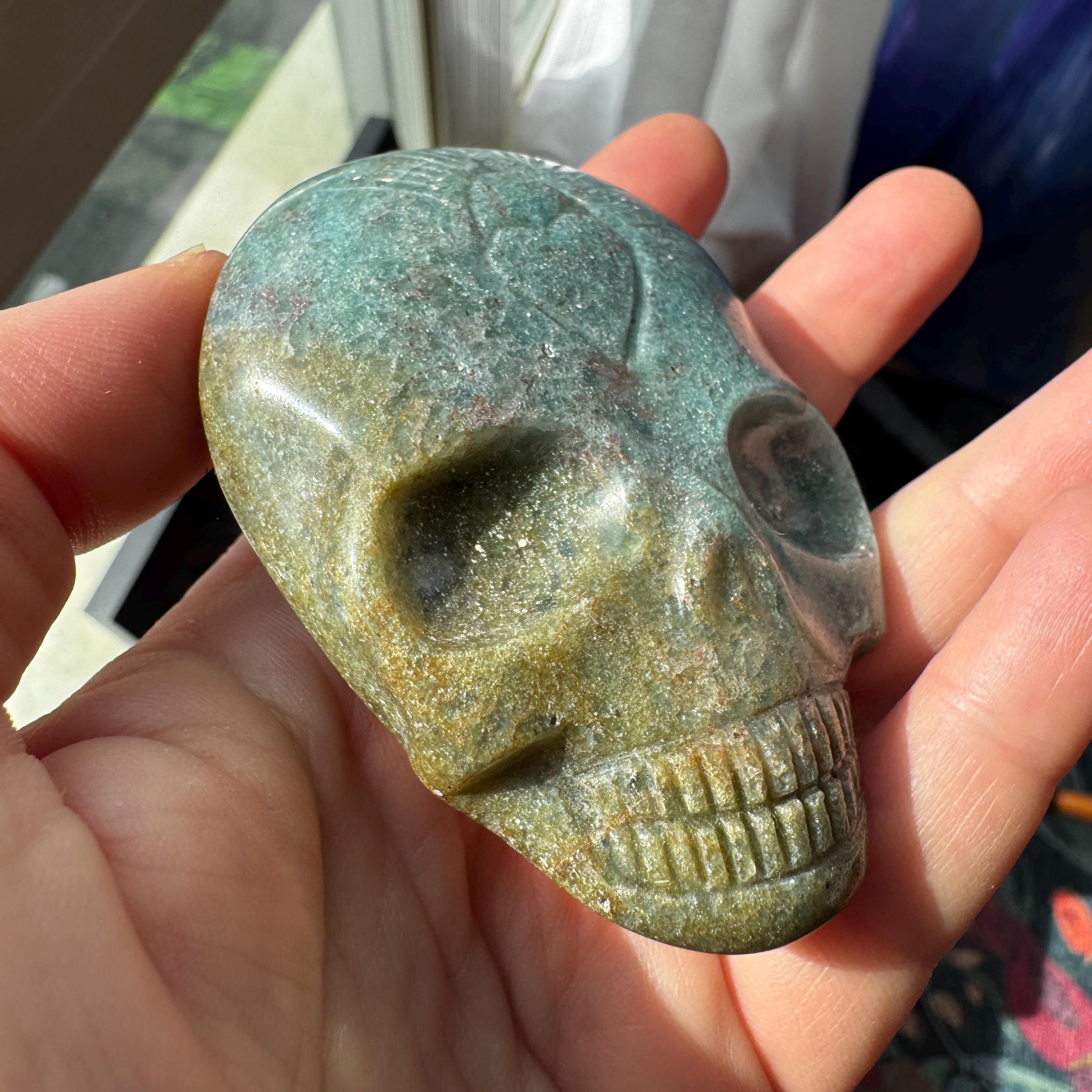 Multicolor Aventurine Leandro De Souza Palm Skull