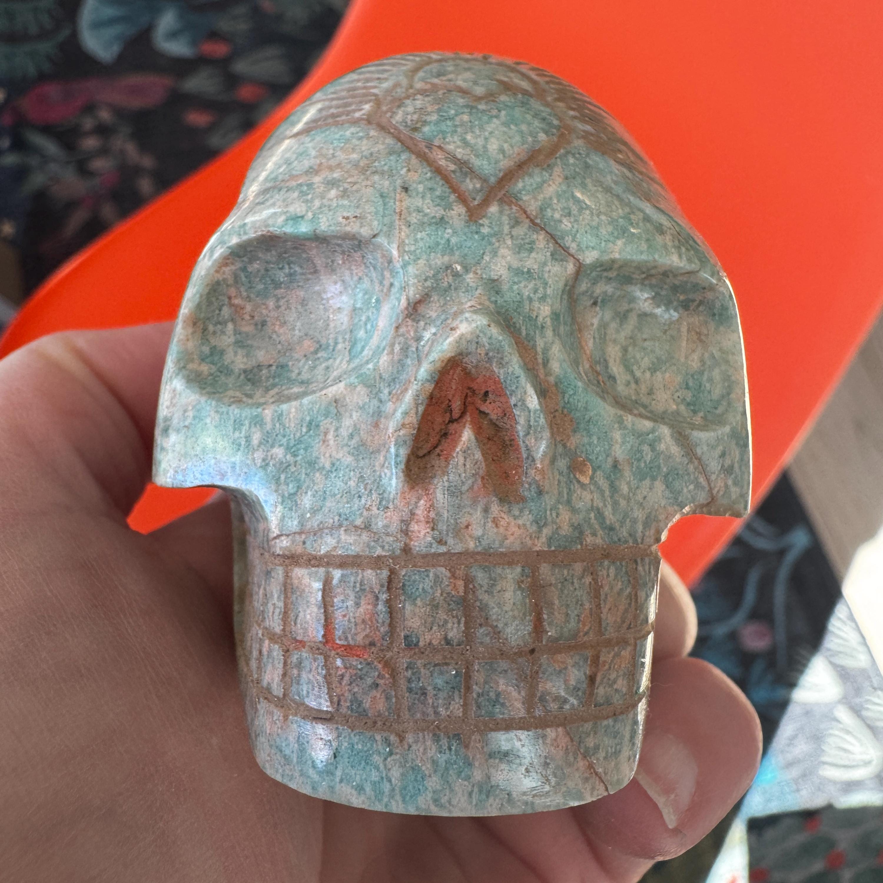 Leandro deSouza Old Style Amazonite Crystal Skull