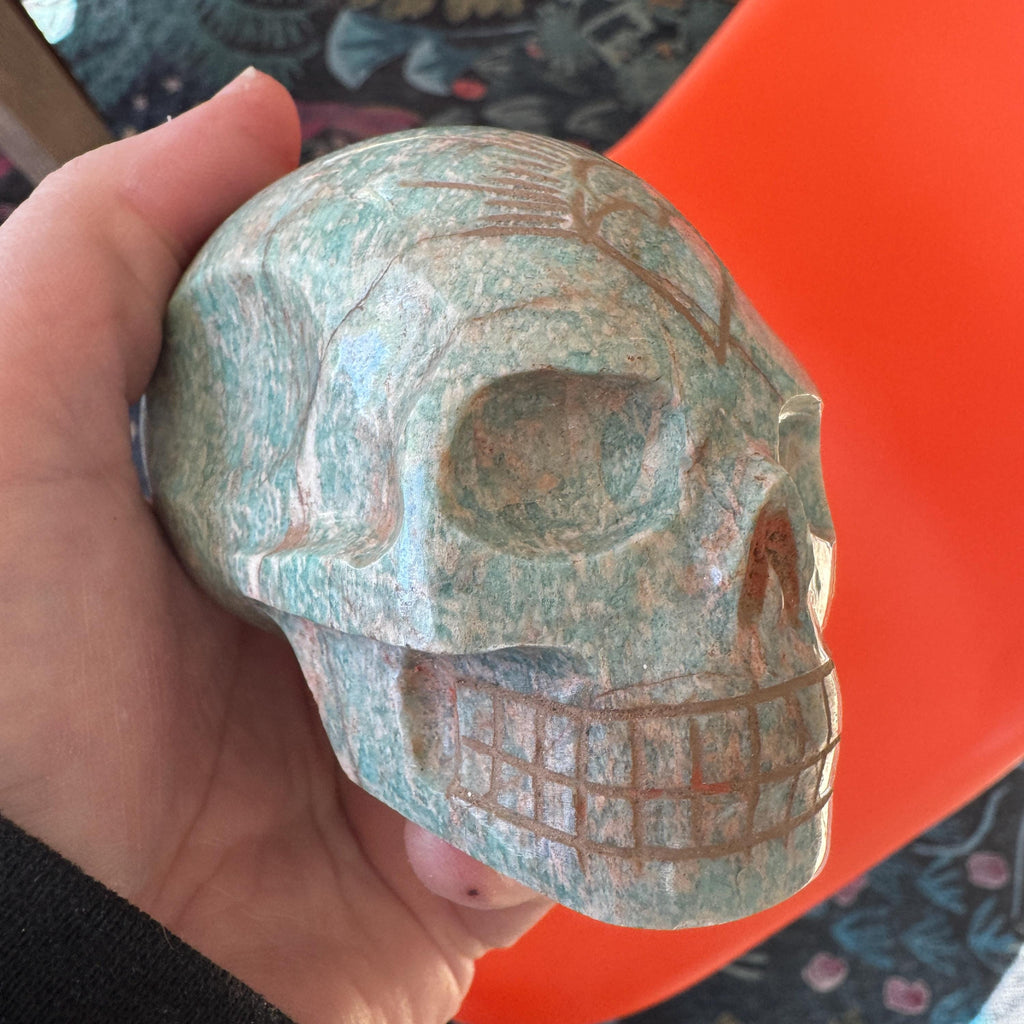 Leandro deSouza Old Style Amazonite Crystal Skull