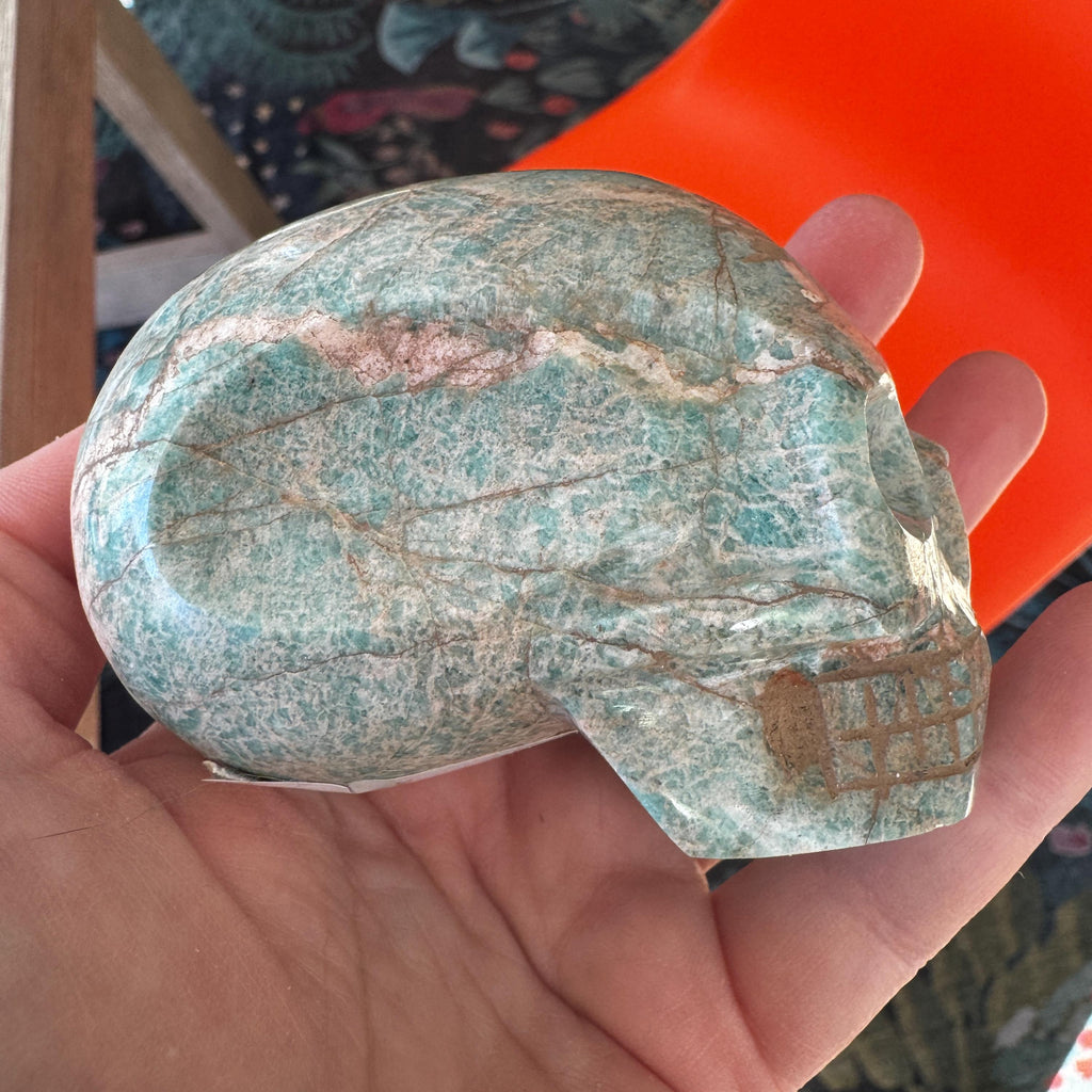 Old Style Elongated Amazonite Leandro De Souza Crystal Skull #3