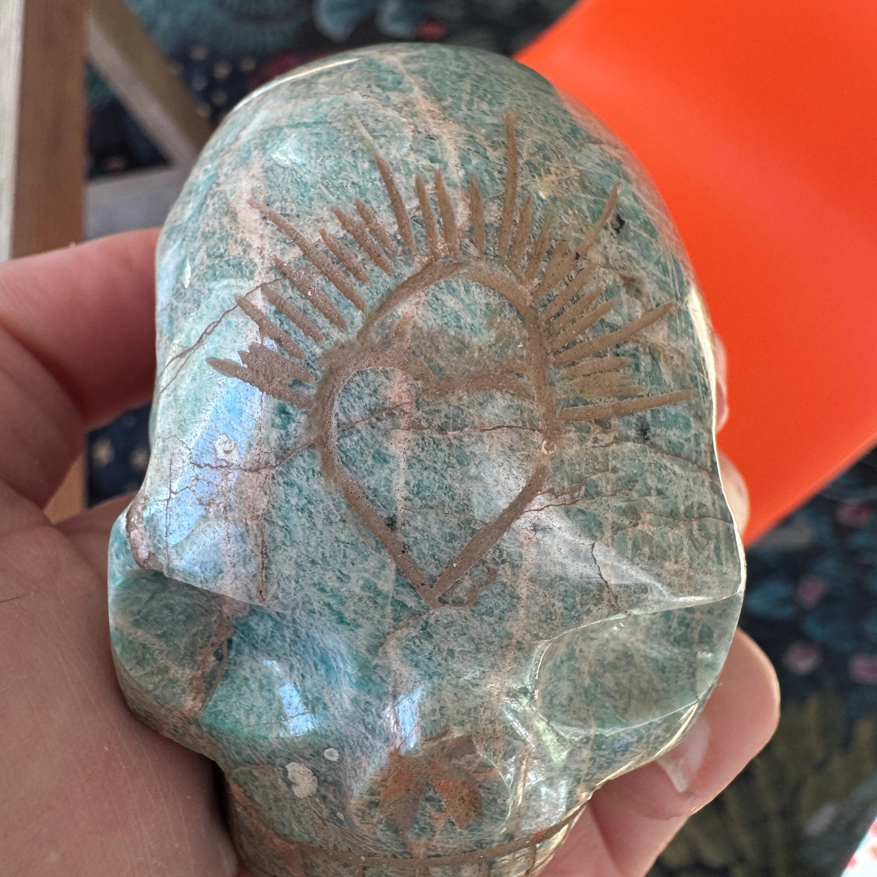 Old Style Elongated Amazonite Leandro De Souza Crystal Skull #3