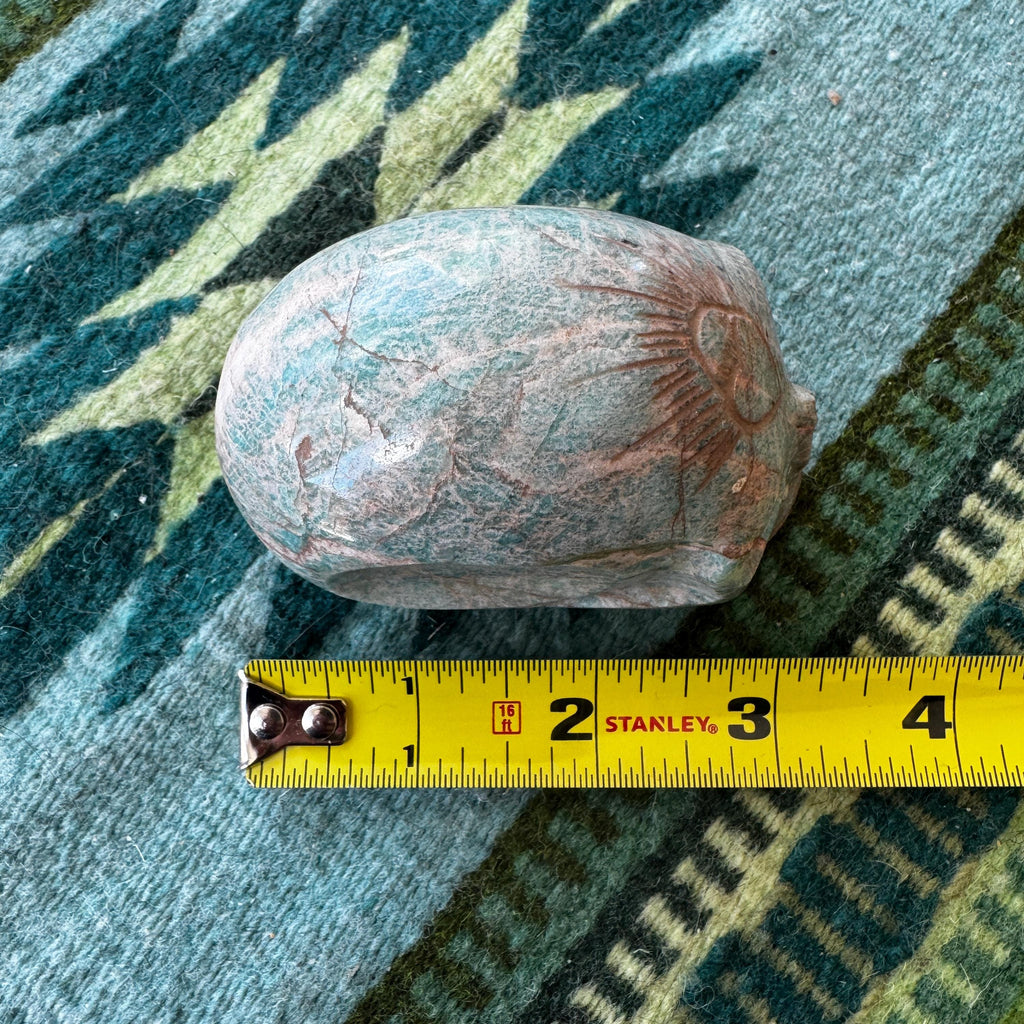 Old Style Elongated Amazonite Leandro De Souza Crystal Skull #3