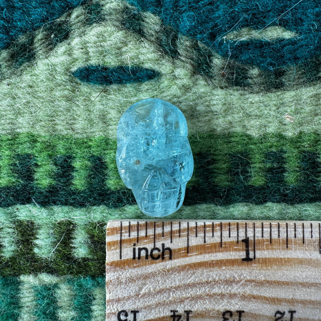 Aquamarine Igor De SouzaTiny Crystal Palm Skull