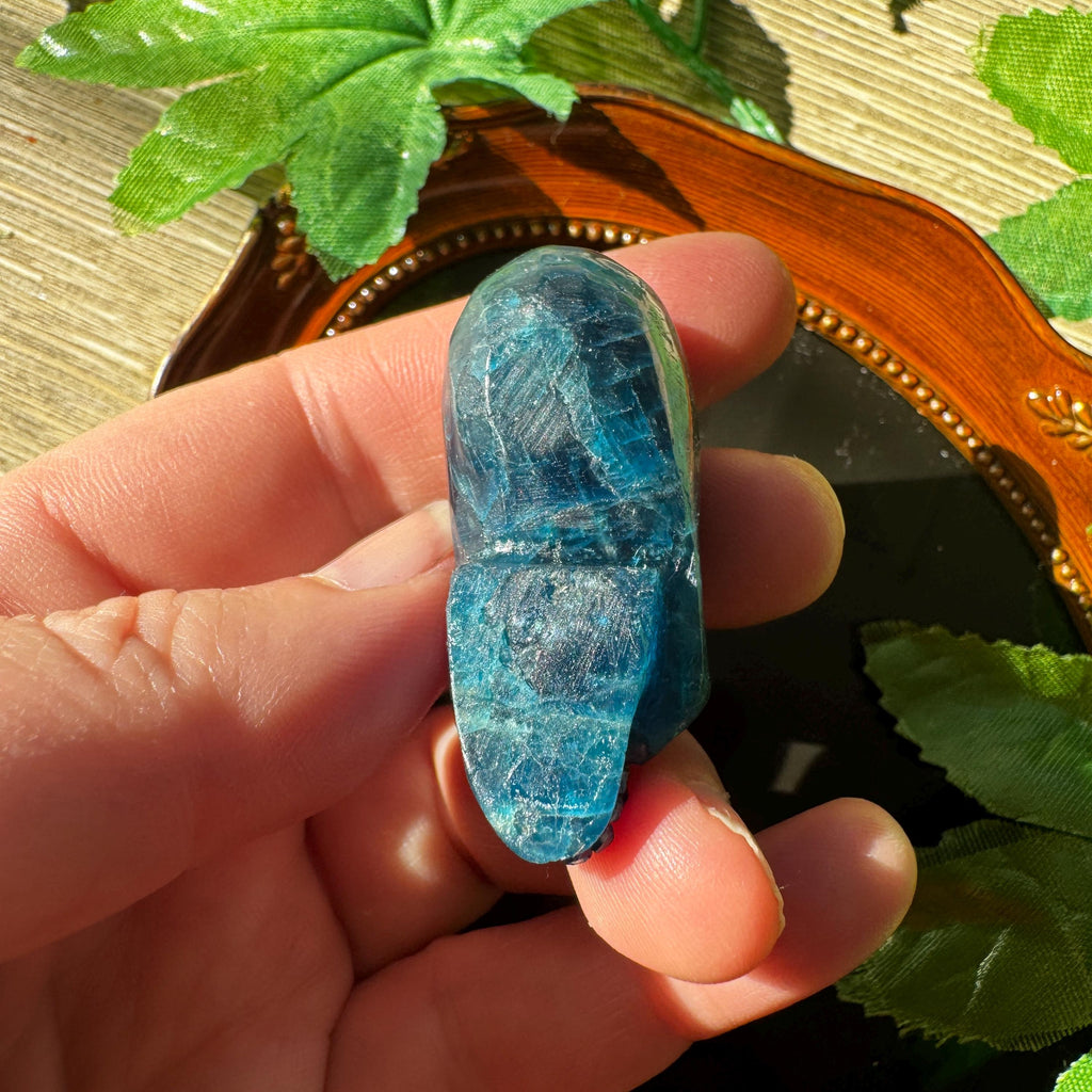 Blue Apatite Elongated Igor De Souza Crystal Skull