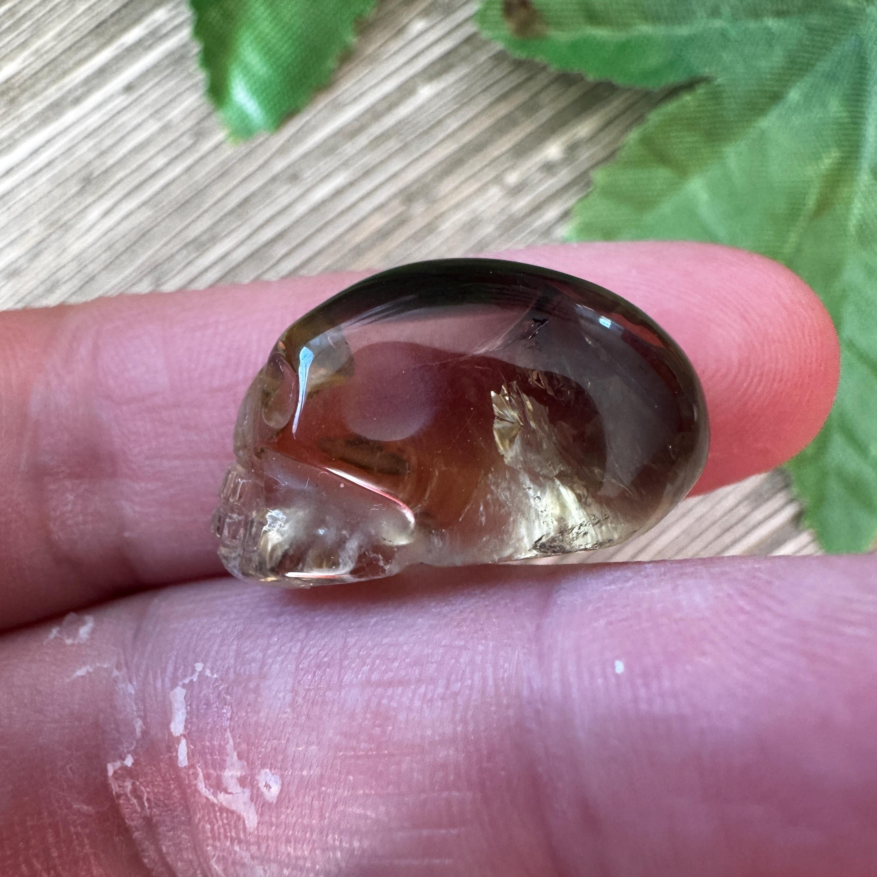 Tiny Elongated Citrine Igor De Souza Crystal Skull