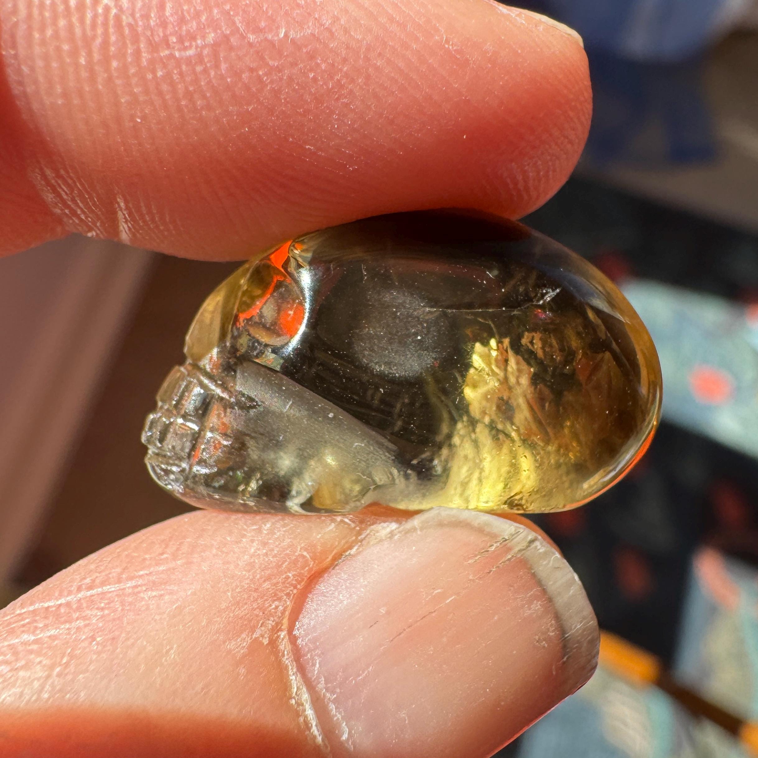 Tiny Elongated Citrine Igor De Souza Crystal Skull