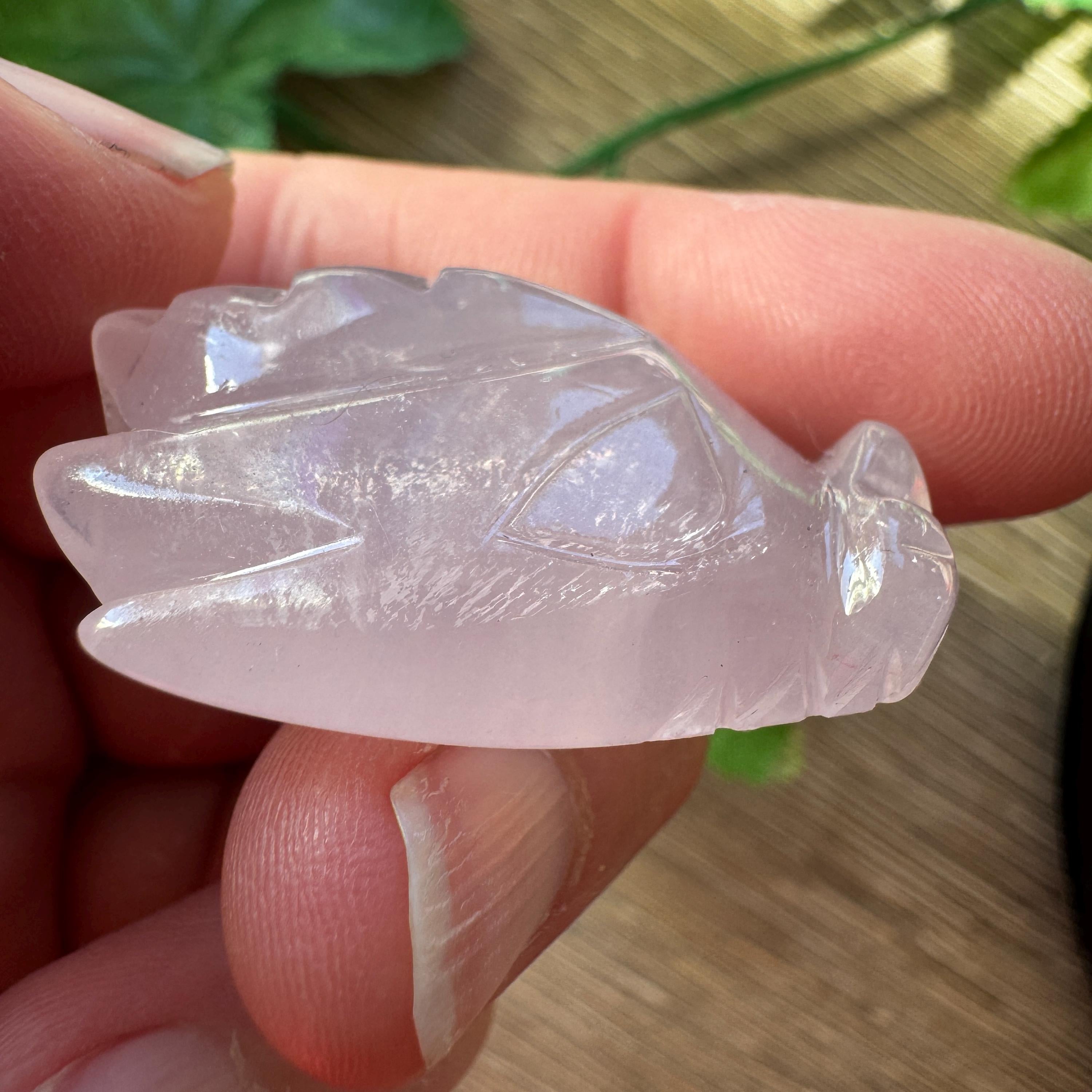 Tiny Rose Quartz Leandro De Souza Dragon Skull