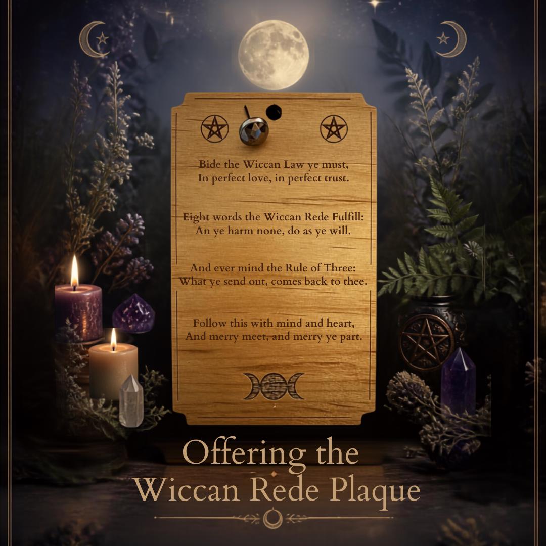 Wiccan Rede Plaque