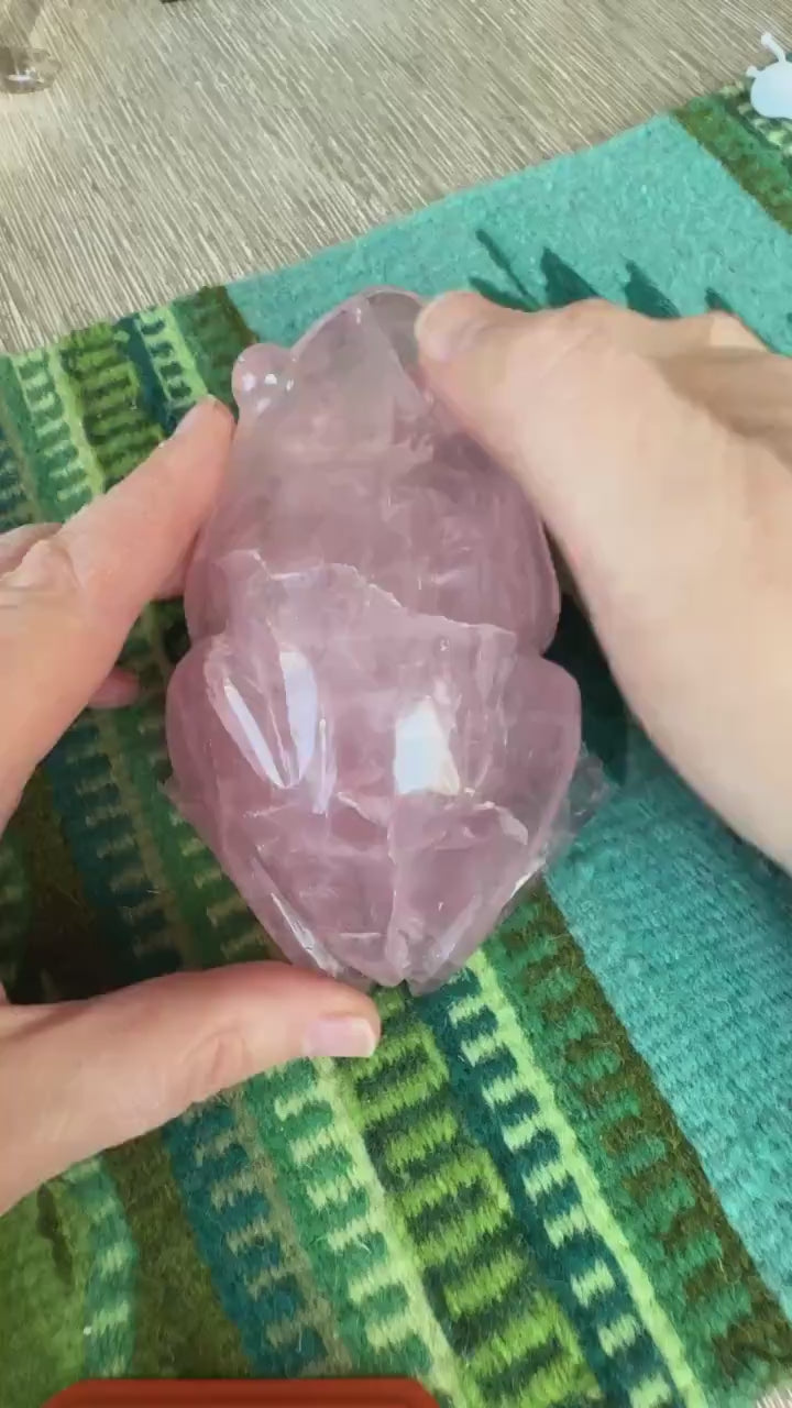 Super Sweet Rose Quartz Frog, Venturini Carve