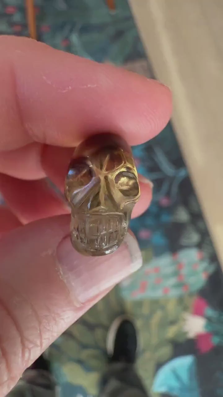 Tiny Elongated Citrine Igor De Souza Crystal Skull