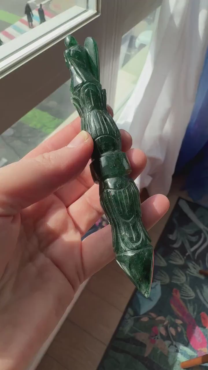 Green Aventurine Angel Wand